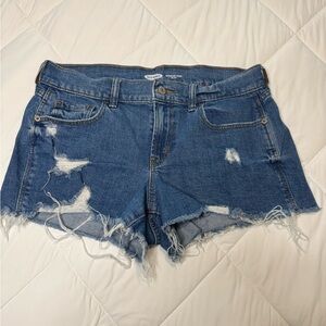 Denim Blue Distressed Women's Shorts